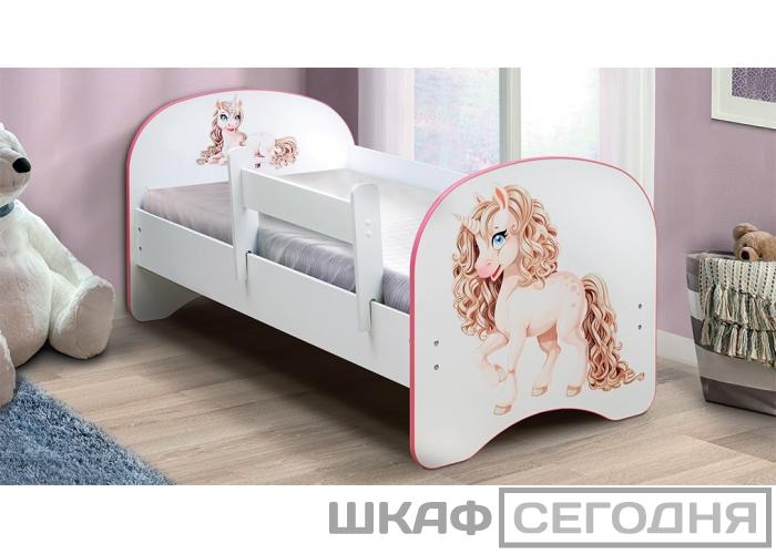 Детская кровать с фотопечатью Единорог