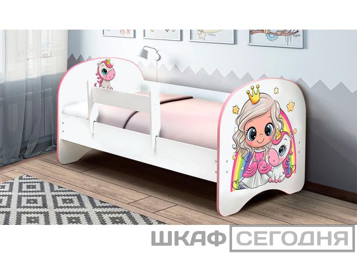 Детская кровать с фотопечатью Принцесса
