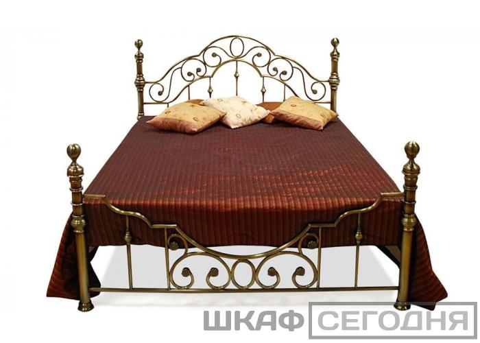 Кровать металлическая TetChair Victoria Antique Brass 160