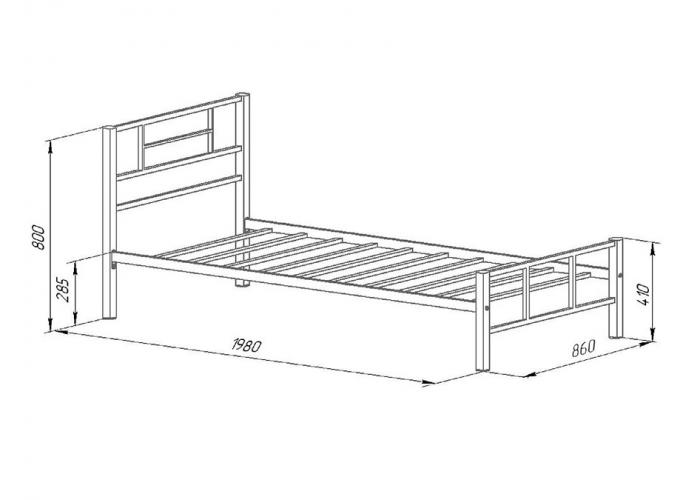 Кровать Формула Мебели Кадис 80