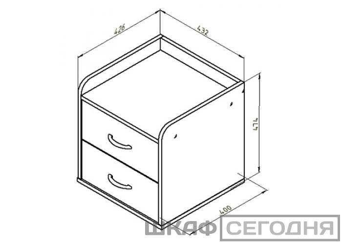 Тумба Формула Мебели ДЕЛЬТА-24