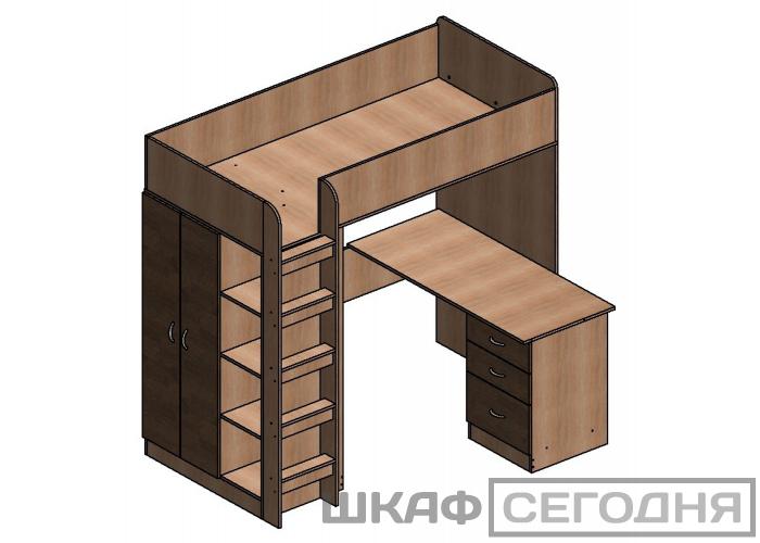 Кровать двухъярусная Формула Мебели Теремок-3
