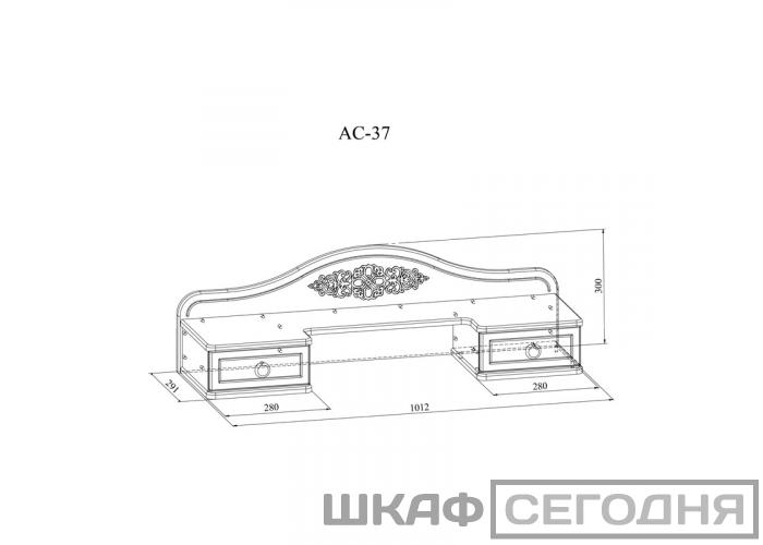 Полка Compass Ассоль Плюс АС-37 Полка Compass Ассоль Плюс АС-37