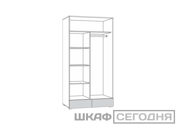 Шкаф 2-х дверный Моби Линда 305 Шкаф 2-х дверный Моби Линда 305