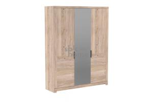 Шкаф 3-х дверный широкий СБК Юта с комбинированными дверями ДЗД